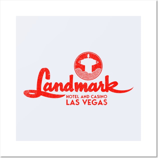 Vintage Landmark Hotel and Casino Las Vegas Wall Art by StudioPM71